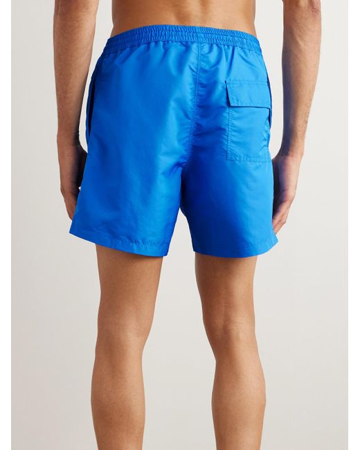 Shorts da mare medi a gamba dritta con logo Bay di Loro Piana in Blue da Uomo