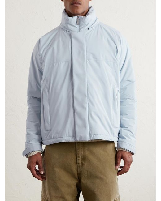 Laminar Blue Padded Shell Hooded Jacket for men