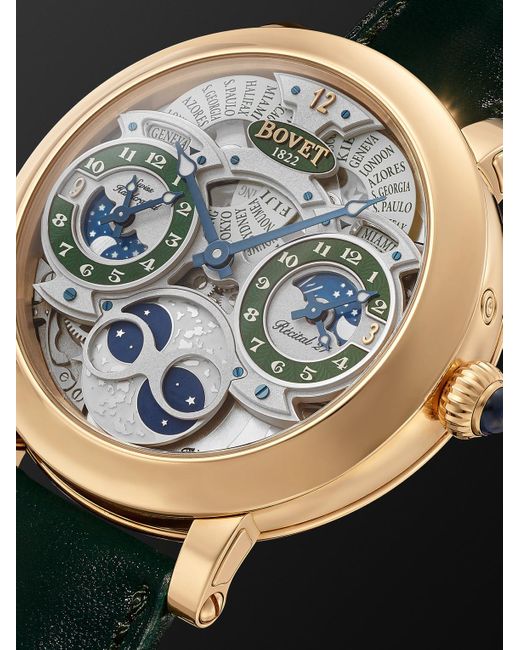 Bovet Black Récital 27 Limited Edition Hand-wound 18-karat Red Gold Watch, Ref. R270007 for men