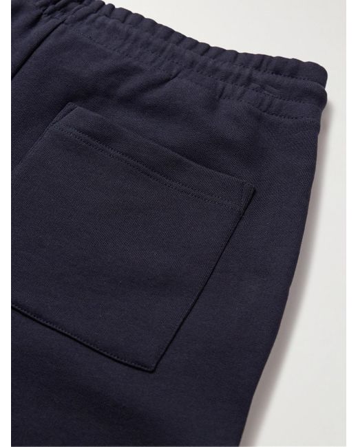 Dries Van Noten Blue Straight-leg Cotton-jersey Drawstring Shorts for men