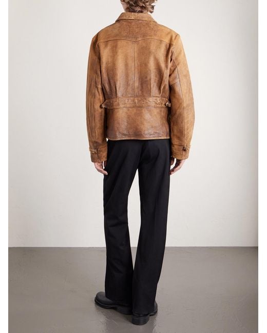 Polo Ralph Lauren Brown Leather Jacket for men