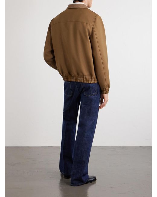 Valentino Garavani Brown Gabardine Lightweight Jacket for men