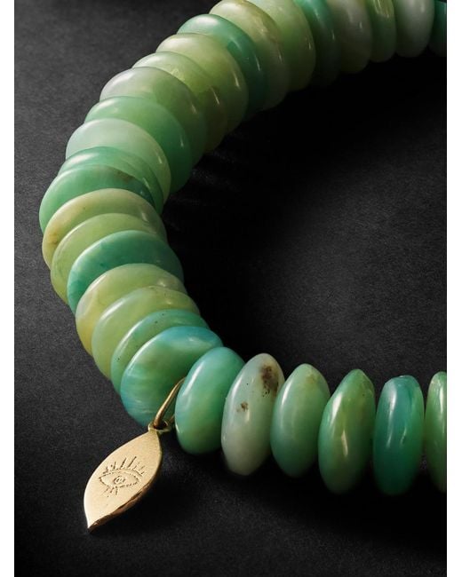 Chrysoprase And Quartz Beaded Bracelet di Jacquie Aiche in Green da Uomo