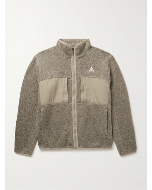 Nike Natural Acg Arctic Wolf Logo-embroidered Shell-trimmed Polartec® Fleece Jacket for men