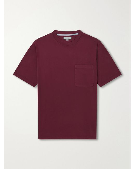 Canali Red Cotton-Jersey T-Shirt for men