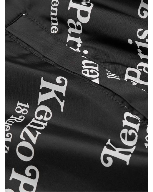 KENZO Black Verdy Logo-print Nylon Hooded Jacket for men