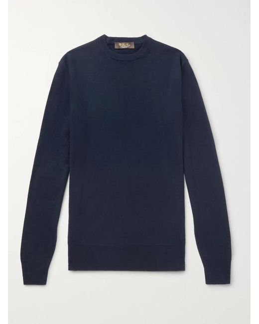 Loro Piana Blue Slim-Fit Baby Cashmere Sweater for men