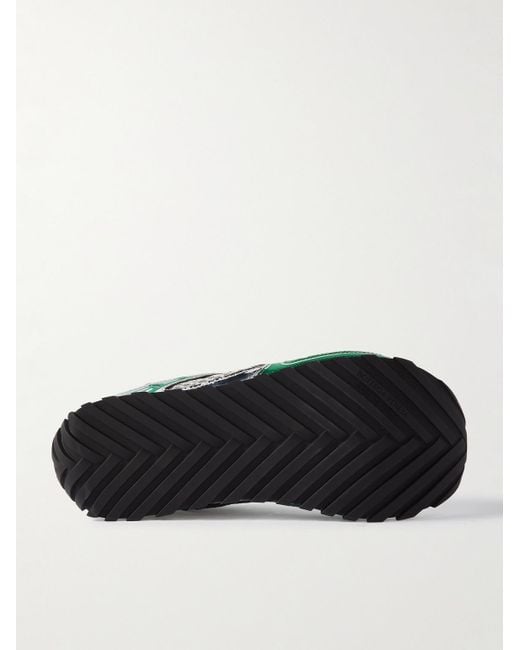 Bottega Veneta Orbit Sneakers aus Metallic-Gummi und Mesh in Green für Herren