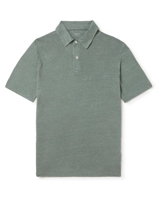 Hartford Green Linen Polo Shirt for men