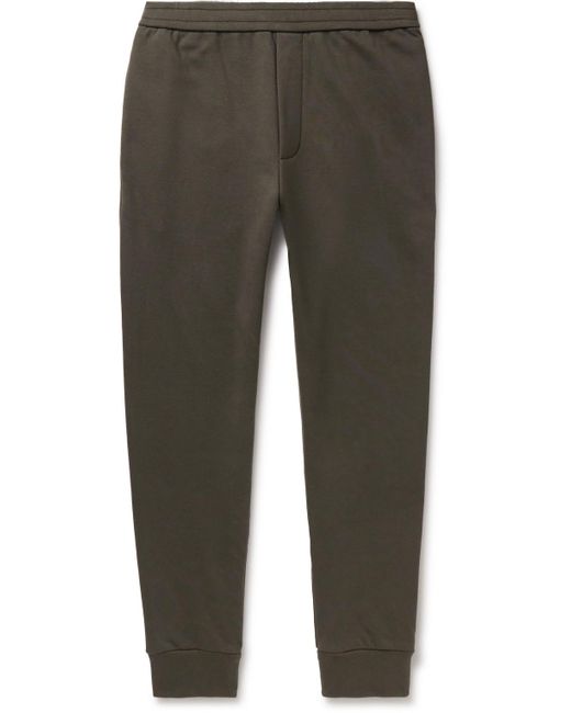 The Row Green Edgar Tapered Cotton-jersey Sweatpants for men