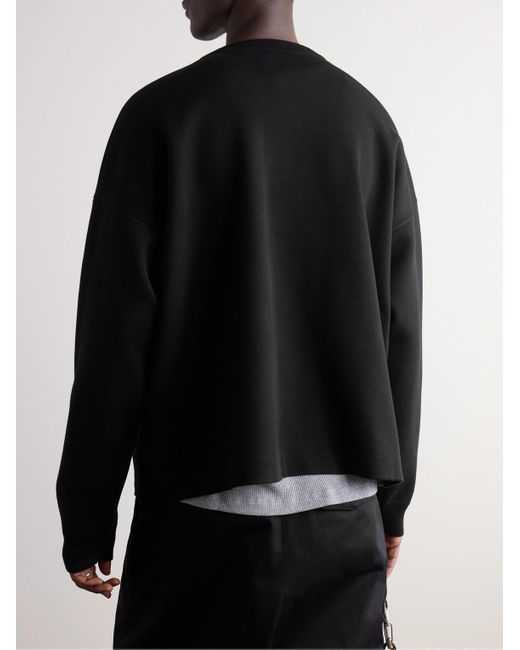 Loewe Pullover aus Jacquard-Strick aus einer Baumwollmischung mit Logomotiv in Black für Herren