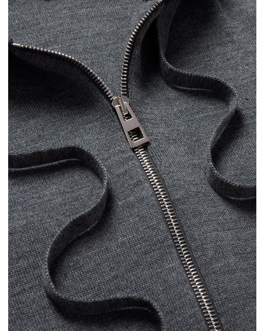 Loewe Kapuzenjacke aus einer Wollmischung mit Reißverschluss und Logoprägung in Gray für Herren