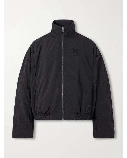 NAHMIAS Blue Logo-embroidered Shell Jacket for men