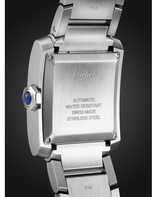 Cartier Black Tank Française Automatic 36.7Mm Stainless Steel Watch, Ref. No. Wsta0067 for men