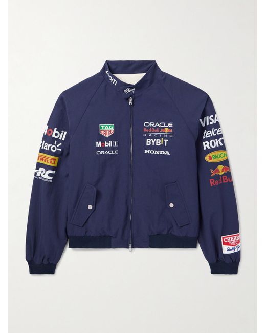 CHERRY LA Blue Oracle Bull Racing Championship Printed Nylon Jacket for men