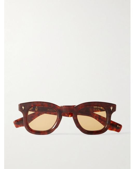 Jacques Marie Mage Brown Decade Collection Devaux Square-Frame Acetate Sunglasses for men