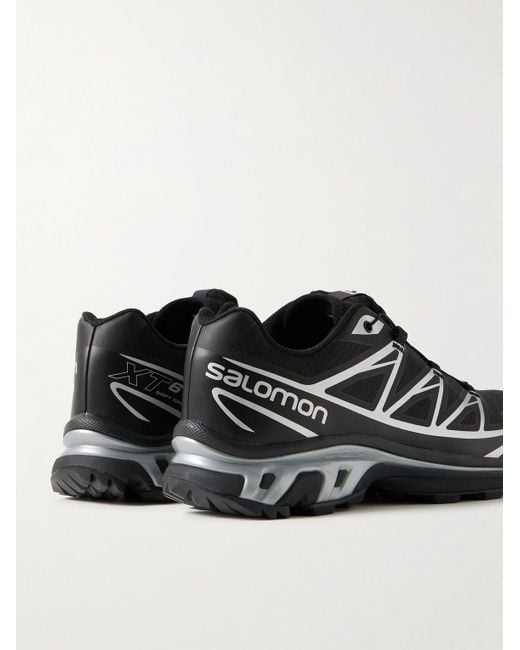 Salomon Black Xt-6 Rubber-Trimmed Gore-Tex Mesh Sneakers for men