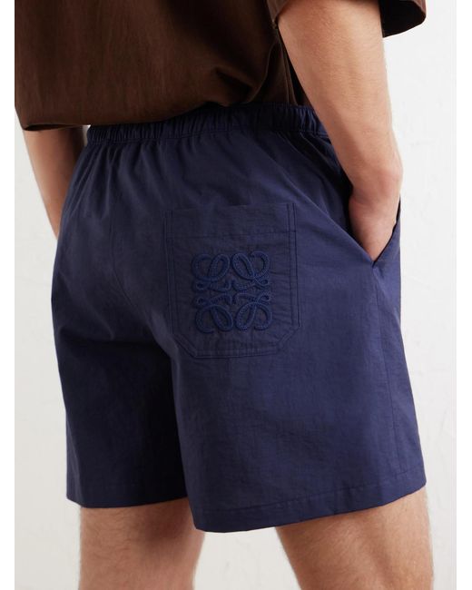 Loewe Blue Paula's Ibiza Straight-Leg Cotton-Blend Shorts for men