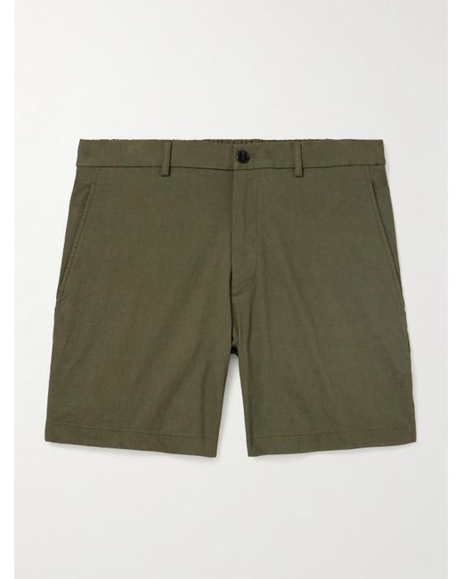 Theory Curtis 7" gerade geschnittene Shorts aus "Good Linen"-Leinen in Green für Herren