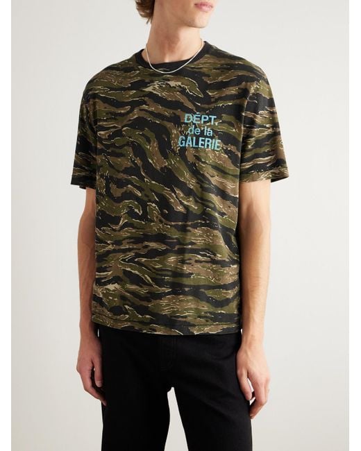 GALLERY DEPT. Green French Camouflage Logo-Print Cotton-Jersey T-Shirt for men