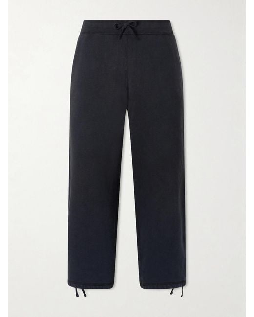 A.PRESSE Blue Vintage Straight-Leg Cotton Sweatpants for men