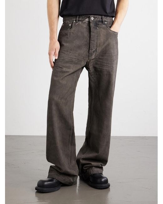 Rick Owens Gray Geth Wide-Leg Jeans for men