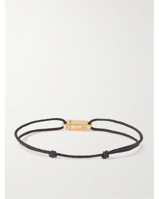 Le Gramme Black 3g Cord And 18-karat Gold Bracelet for men