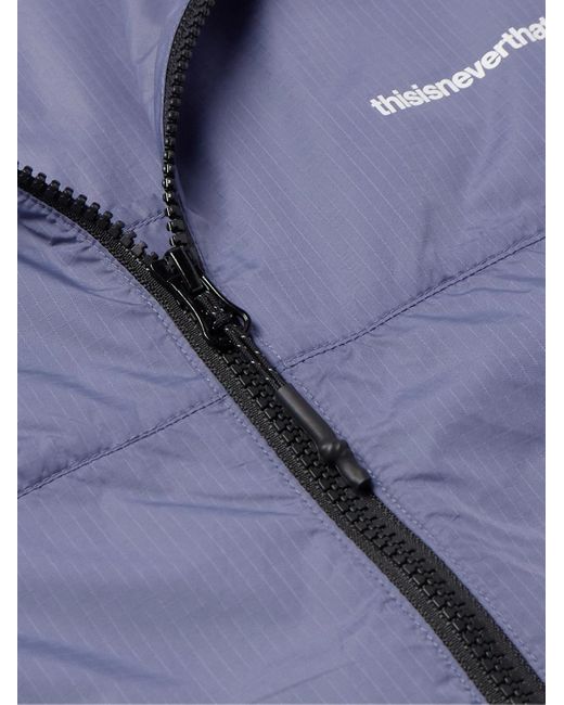 Thisisneverthat Blue T-light Logo-print Ripstop Hooded Jacket for men