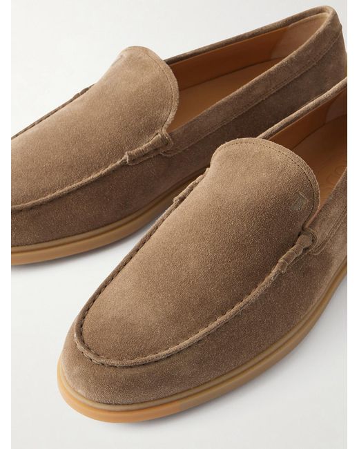 Tod's White Suede Loafers for men