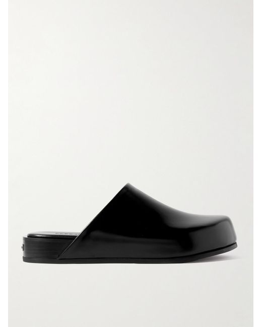 Ferragamo Black Dassa Leather Sandals for men