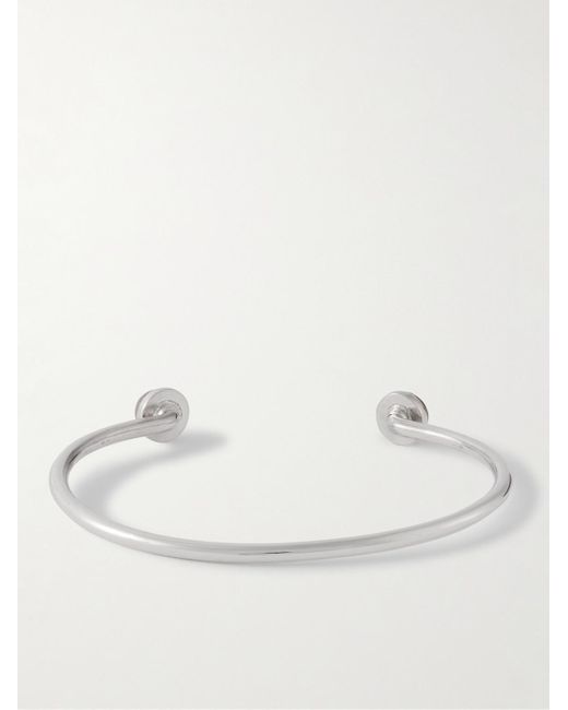 Mikia Natural Sterling Silver Labradorite Cuff for men