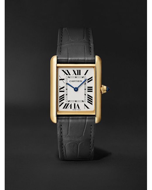 Cartier Black Tank Louis 18-Karat Watch, Ref. Wgta0343 for men