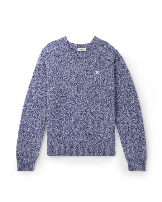 Céline Blue Wool And Cashmere-Blend Sweater for men