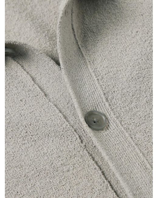 Camicia in misto cotone bouclé di Club Monaco in Gray da Uomo