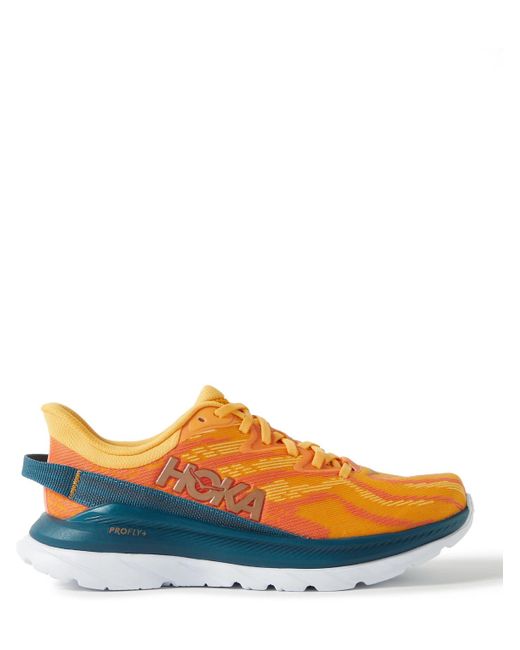 Hoka One One Mach Supersonic Rubber-trimmed Mesh-jacquard Running ...