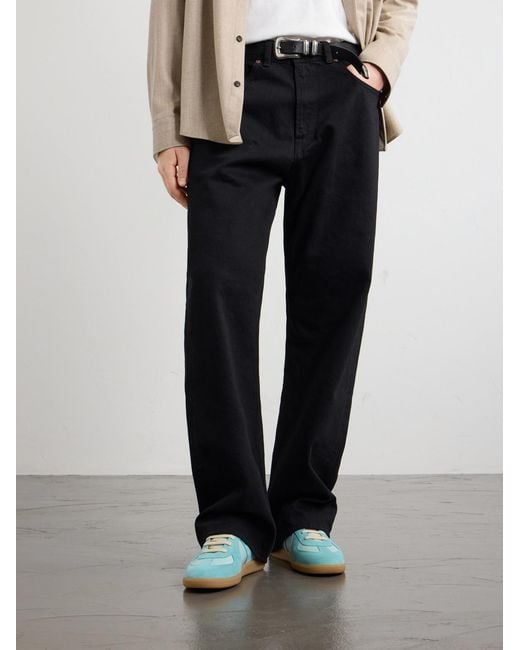 Maison Margiela Blue Replica Leather And Suede Sneakers for men