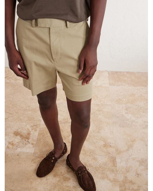 Tom Ford Natural Straight-leg Cotton-blend Twill Shorts for men