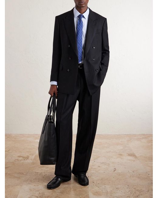 Canali White Impeccabile Cutaway-Collar Cotton-Poplin Shirt for men
