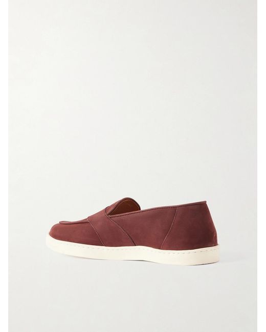 George Cleverley Brown Joey Nubuck Penny Loafers for men