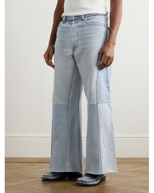 READYMADE Blue Flared Patchwork Jeans for men