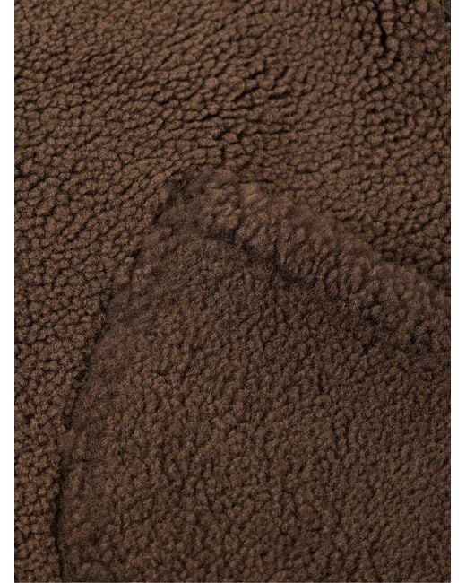 Bode Brown Ranch Reversible Shearling Coat for men