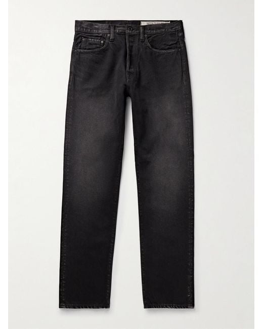 Kapital Black Slim-Fit Straight-Leg Stone-Washed Jeans for men
