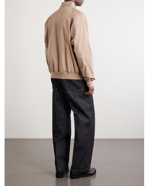 Massimo Alba Natural Cotton-blend Twill Bomber Jacket for men