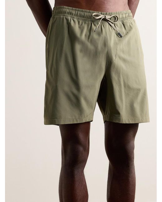 Faherty Brand Green Shorelite Straight-leg Mid-length Stretch Recycled Swim Shorts for men