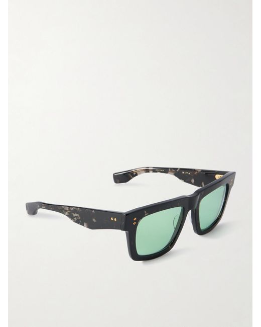 Dita Eyewear Green Mastix Square-Frame Tortoiseshell Acetate Sunglasses for men