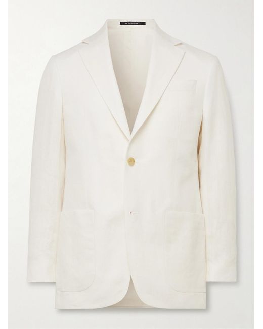 Richard James Natural Chapman Linen Suit Jacket for men