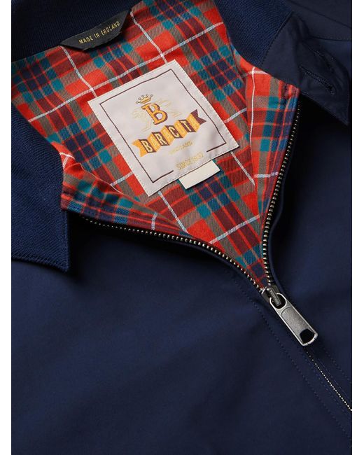 Baracuta G9 Harrington-Jacke aus einer Baumwollmischung in Blue für Herren