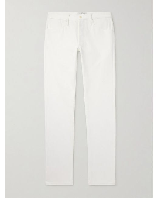 Gabriela Hearst White Anthony Slim-Fit Straight-Leg Organic Jeans for men