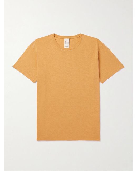 T-shirt in jersey di cotone Roffe di Nudie Jeans in Orange da Uomo