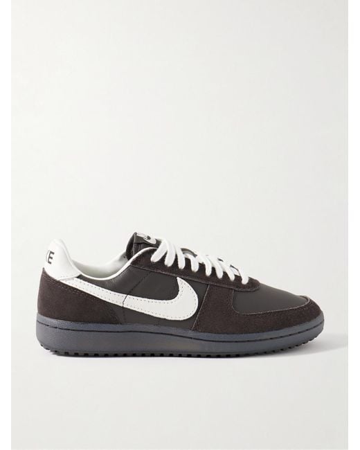 Nike Brown Field General 82 Leather And Suede Sneakers for men